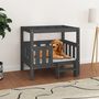 Voir la diapositive 1 : VIDAXL Lit pour chien Gris 75,5x63,5x70 cm Bois de pin solide
