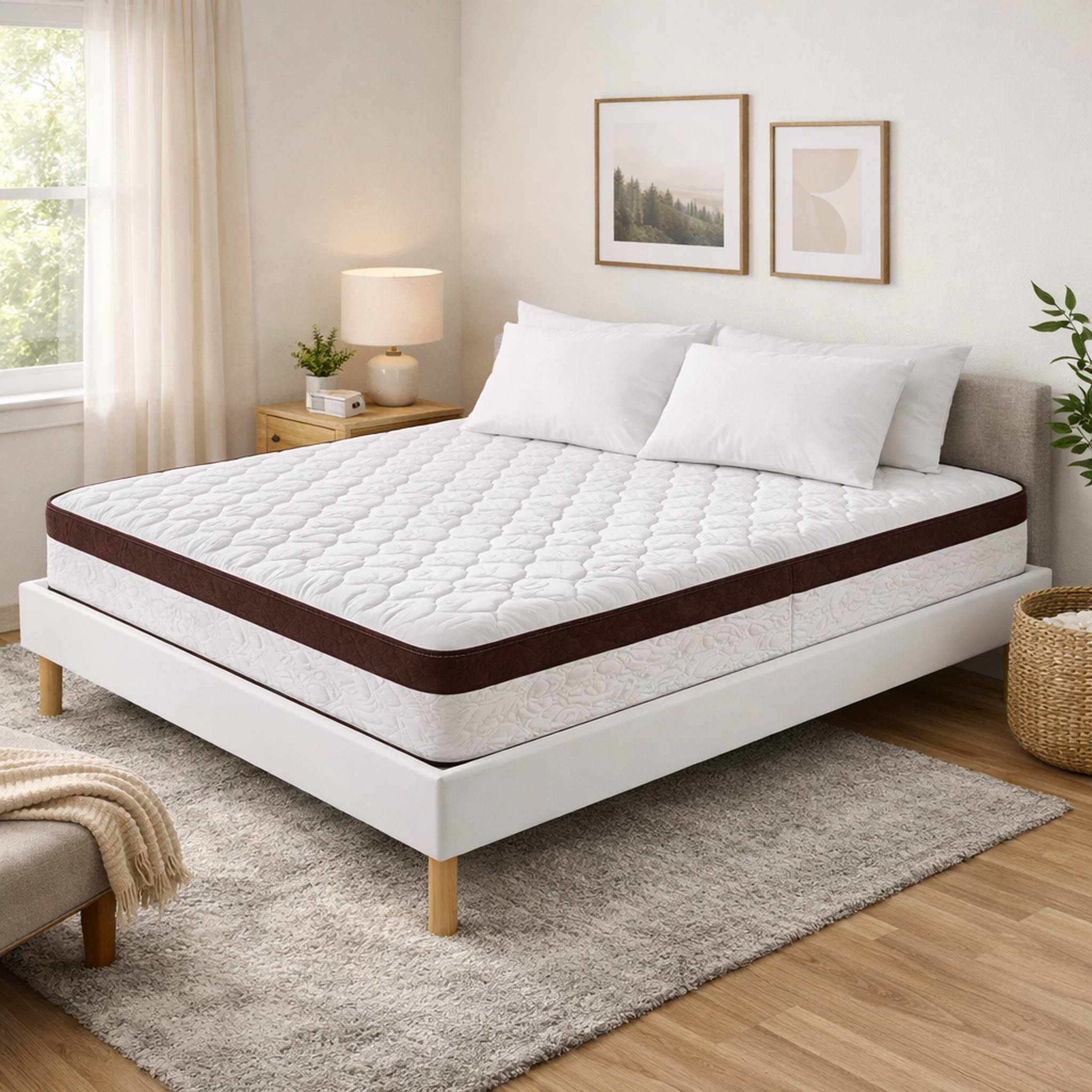 Voir la diapositive 1 : NUITS D'OR Ensemble Sommier Tapissier et Matelas Soutien Très Ferme