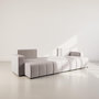 Voir la diapositive 2 : BEST MOBILIER Nicole - canapé panoramique en u 7 places convertible avec coffre en tissu
