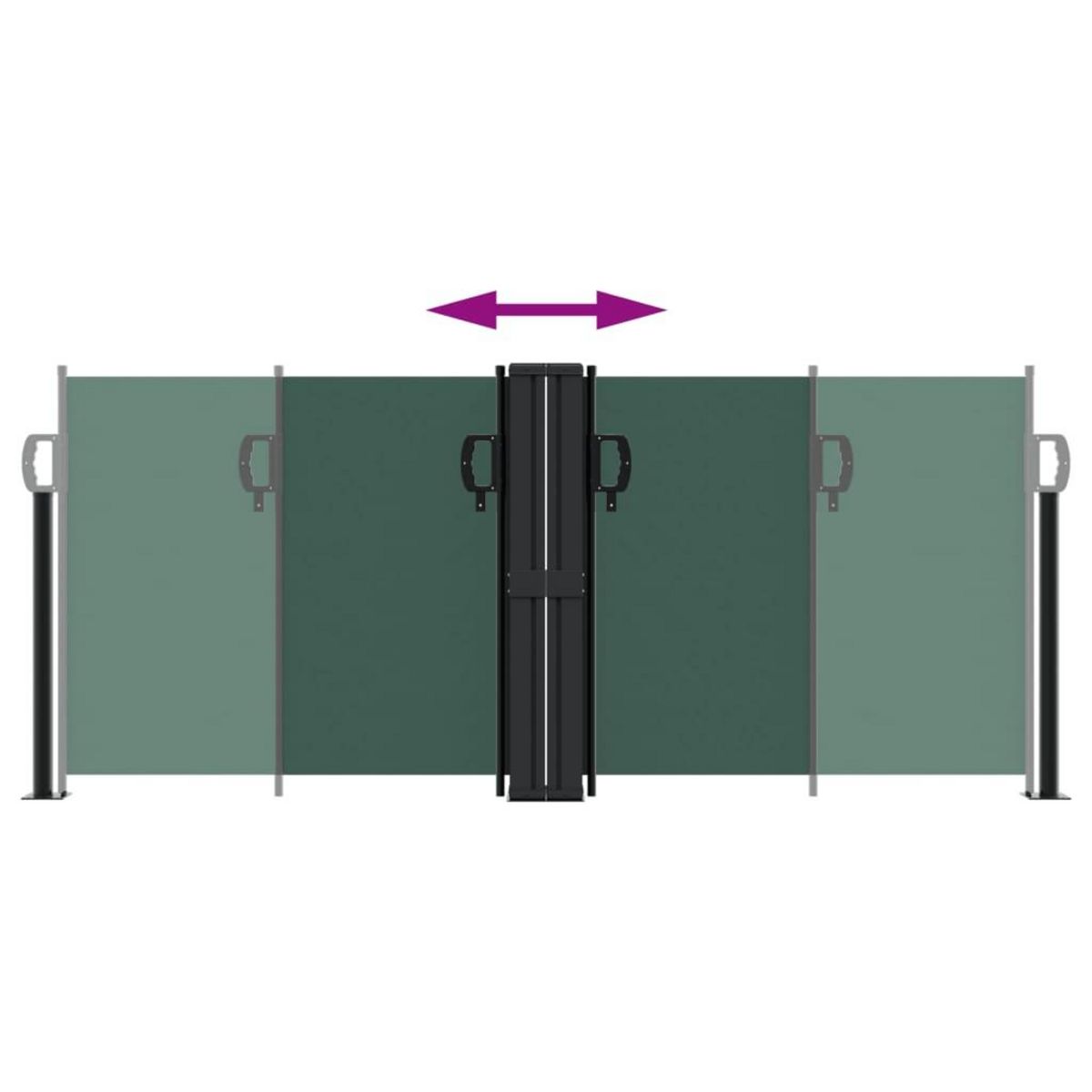 VIDAXL Auvent lateral retractable vert fonce 100x600 cm