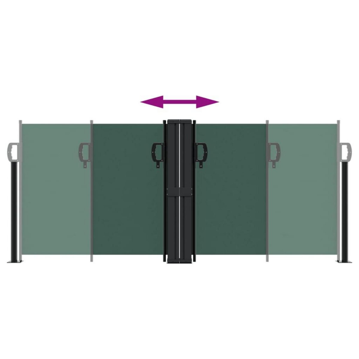 VIDAXL Auvent lateral retractable vert fonce 100x600 cm