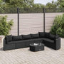 Voir la diapositive 1 : VIDAXL Salon de jardin 8 pcs avec coussins noir resine tressee