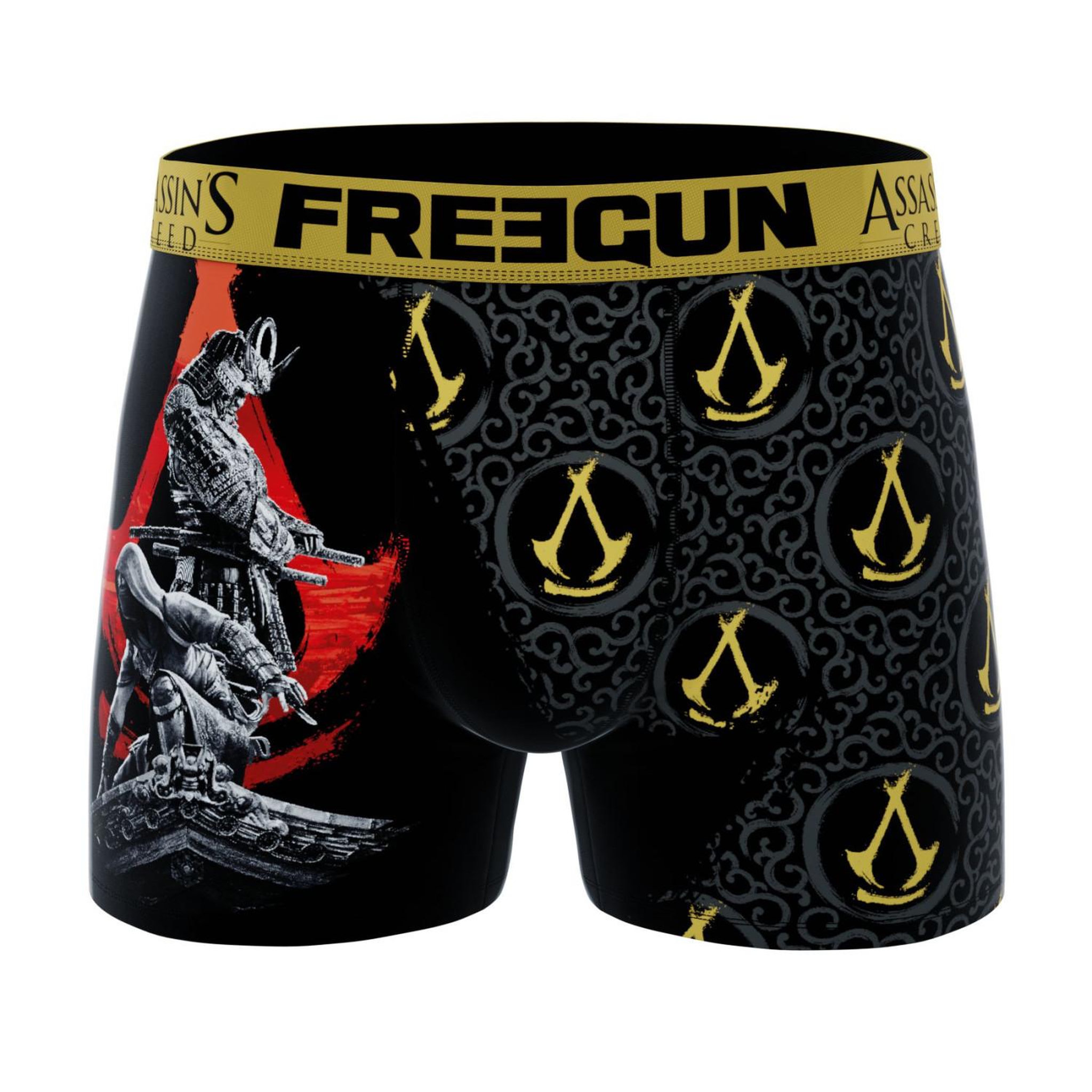 Voir la diapositive 5 : FREEGUN Lot de 4 boxers homme Assassin's Creed