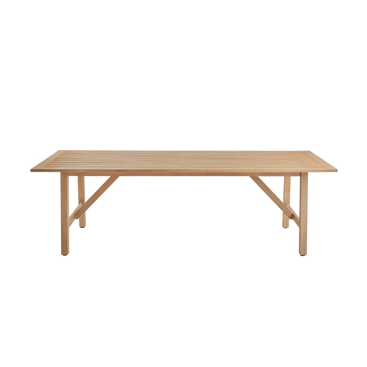SWEEEK Table de jardin en bois d'eucalyptus LORIA naturel. 8 places. 260 x 100 x 76 cm