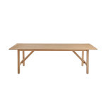 SWEEEK Table de jardin en bois d'eucalyptus LORIA naturel. 8 places. 260 x 100 x 76 cm
