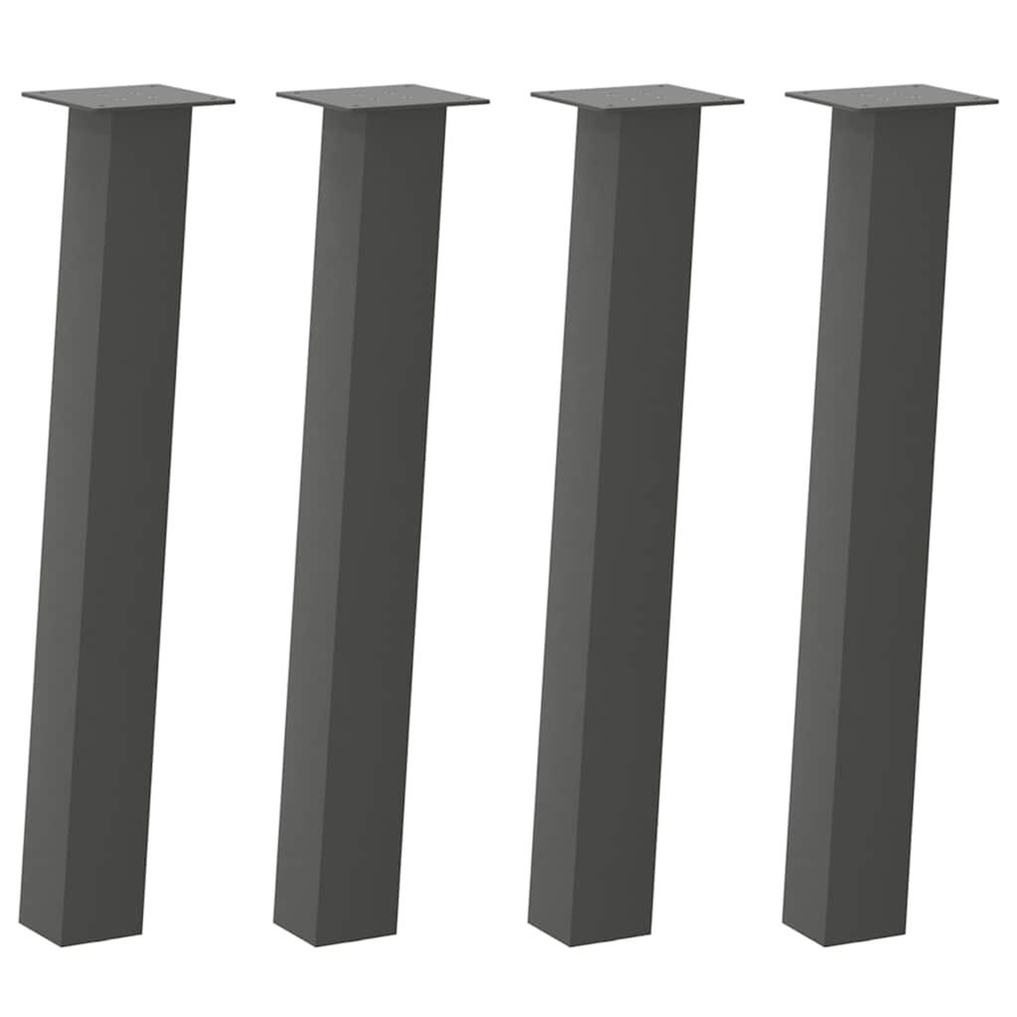 Voir la diapositive 2 : VIDAXL Pieds de table basse 4 pcs anthracite 72 cm acier