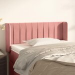 VIDAXL Tete de lit avec oreilles Rose 83x16x78/88 cm Velours