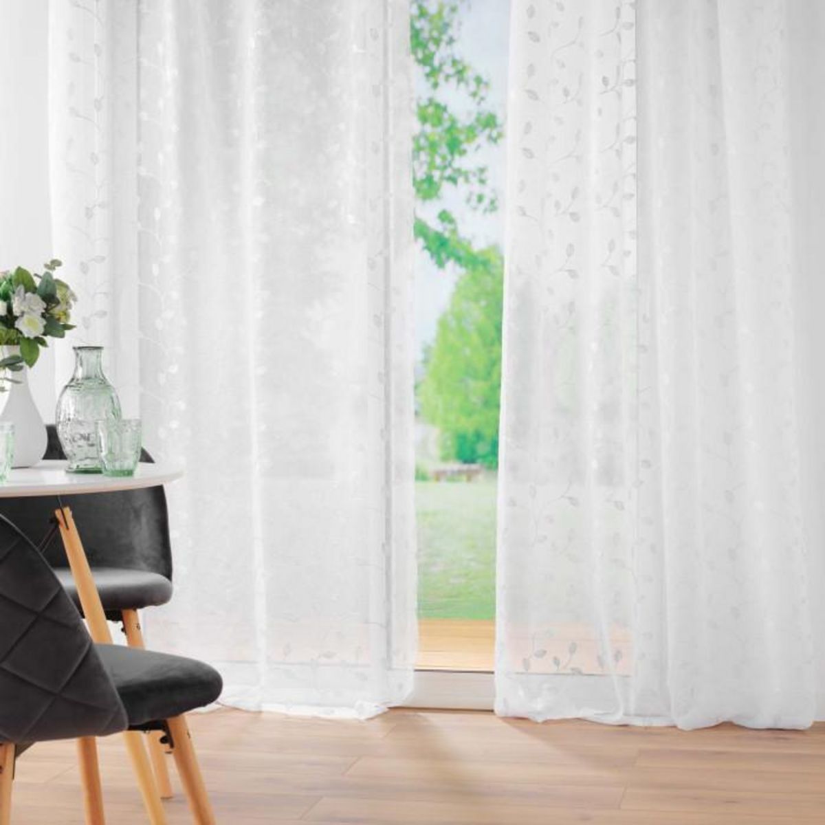 Paris Prix Rideau Voilage à Œillets  Edna  140x240cm Blanc