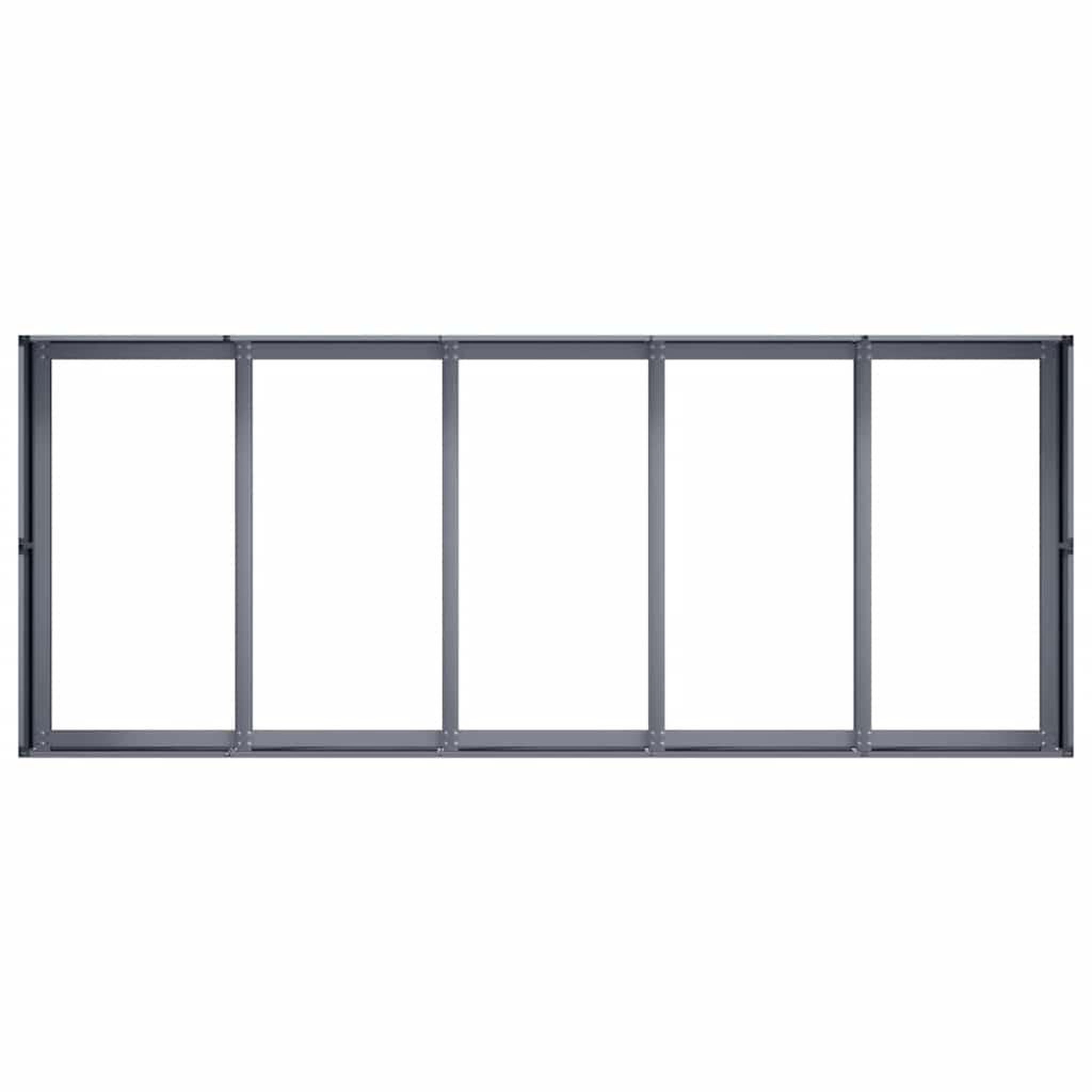 Voir la diapositive 5 : VIDAXL Jardiniere anthracite 200x80x40 cm acier