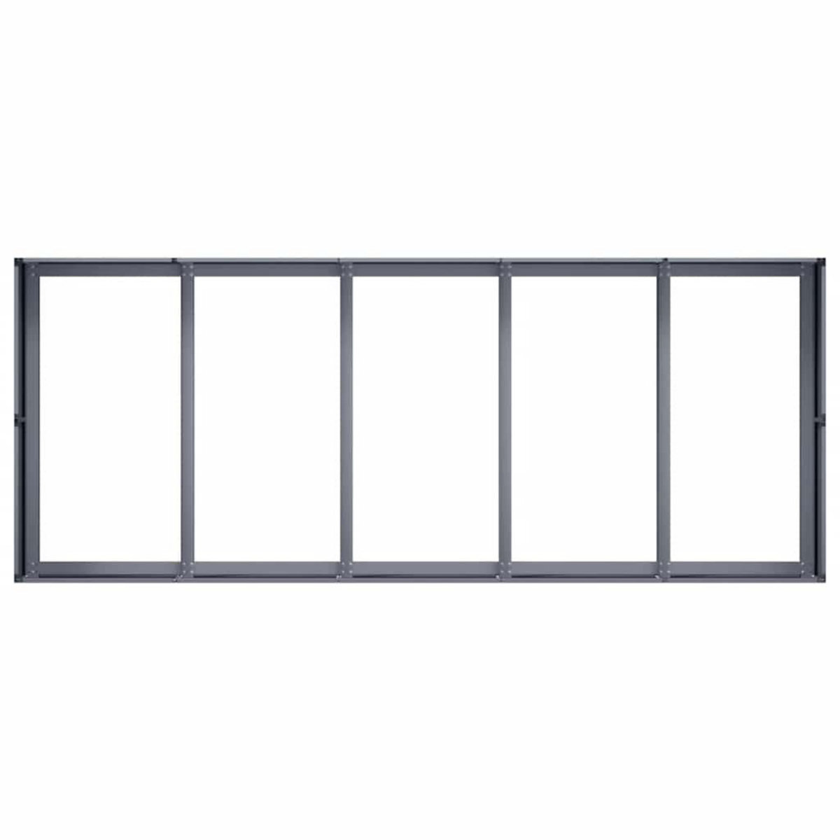 VIDAXL Jardiniere anthracite 200x80x40 cm acier