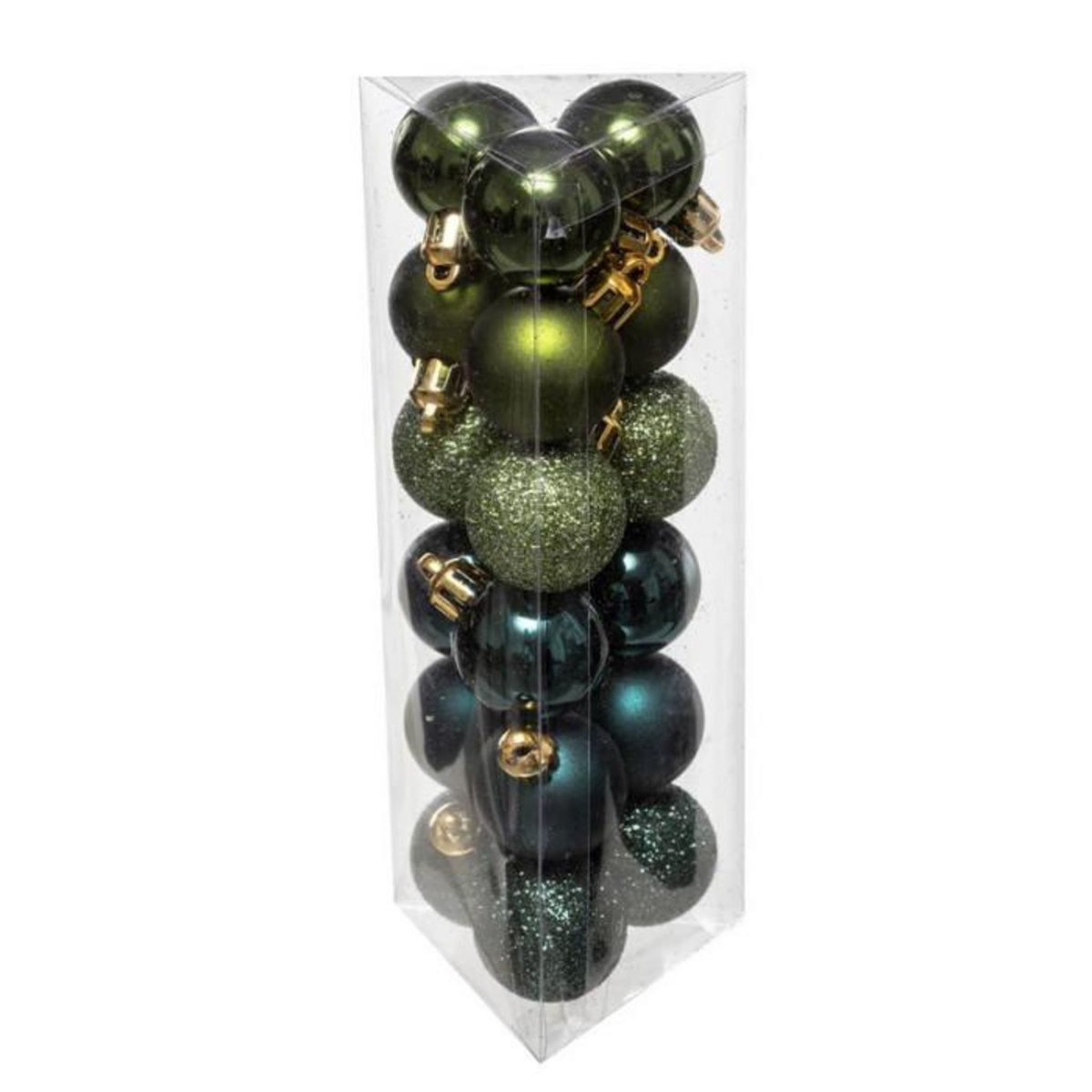 FEERIC LIGHT & CHRISTMAS Lot de 18 Boules de Noël  Colorama  3cm Olive