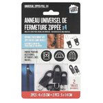 Paris Prix Lot de 4 Anneaux de Fermeture  Zippés  5cm Noir