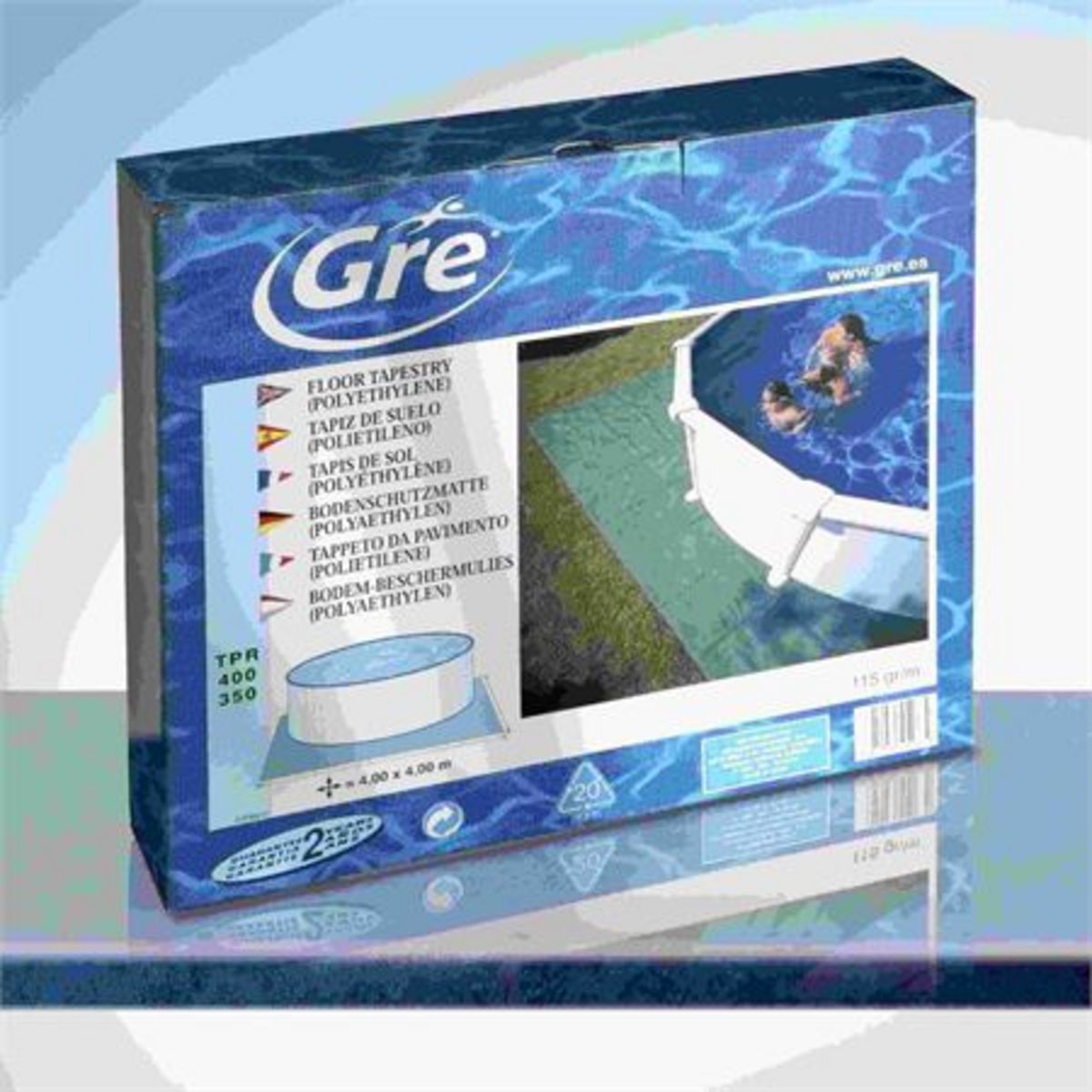 GRE Piscine acier SKYATHOS décor pierre
