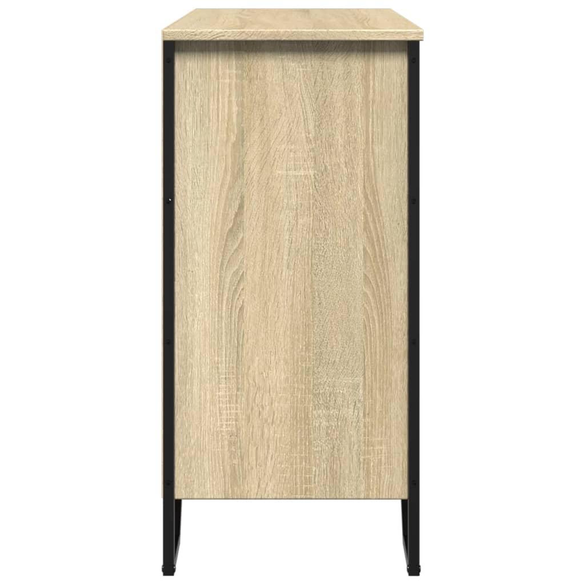 Voir la diapositive 5 : VIDAXL Buffet chene sonoma 91x35,5x74,5 cm bois d'ingenierie
