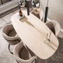 Voir la diapositive 4 : LISA DESIGN Aubin - table à manger - effet travertin - 4 à 6 personnes