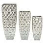 Voir la diapositive 2 : Paris Prix Lot de 3 Vases en Métal  Argy  90cm Argent