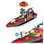 LEGO City 60373 Le bateau des sauvetages des pompiers, Set Flottant, avec Jetpack et 3 Minifigurines