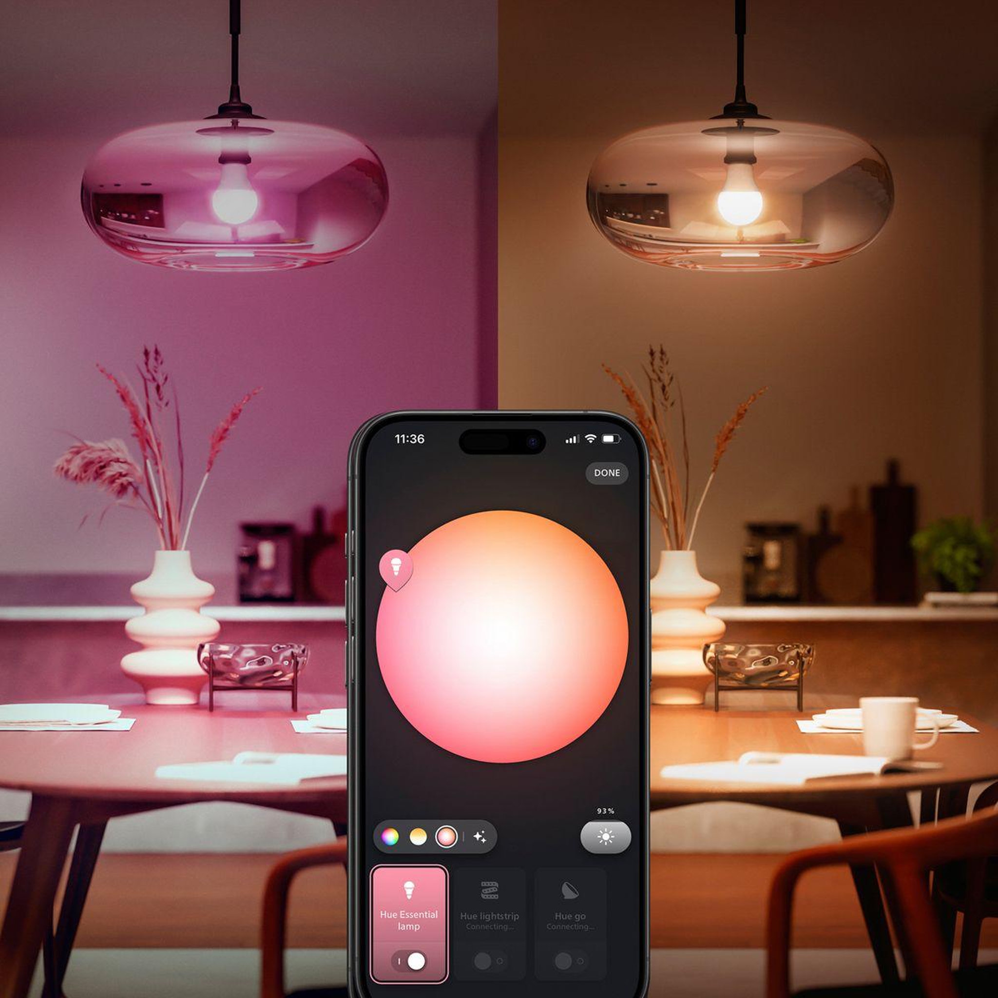 Voir la diapositive 4 : PHILIPS HUE Ampoule led connectée essential e27 white&color ambiance