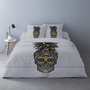 Voir la diapositive 1 : Dourev Housse de couette 260x240 Crâne d'or + 2 taies coton 52 fils