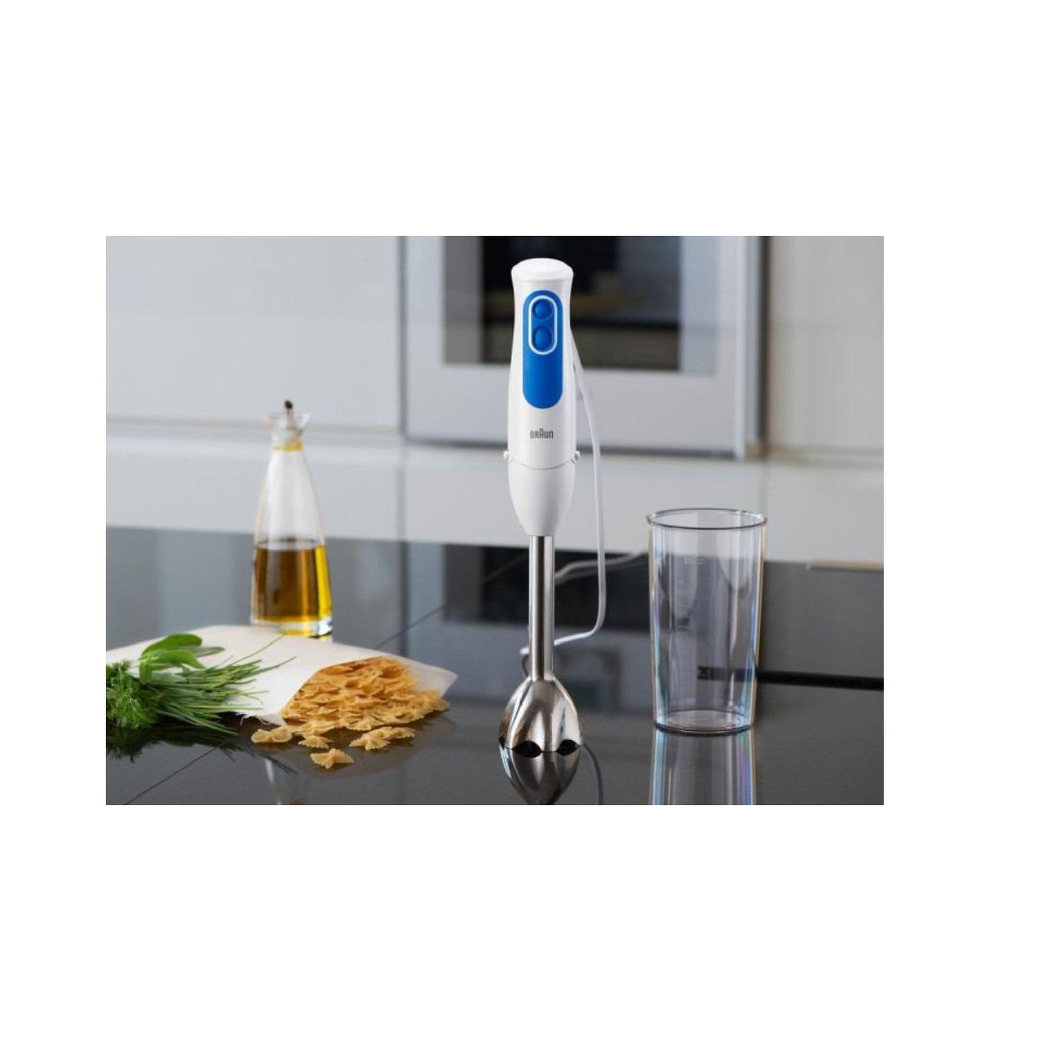 Voir la diapositive 3 : BRAUN Mixeur plongeant 700w blanc - mq3005cream