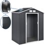 Voir la diapositive 1 : Habitat et Jardin Abri de jardin métal-  Vegas -  2.7 m² avec panneaux solaires - Gris