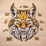  Puzzle en bois coloré - Lynx 28 x 35,3 cm