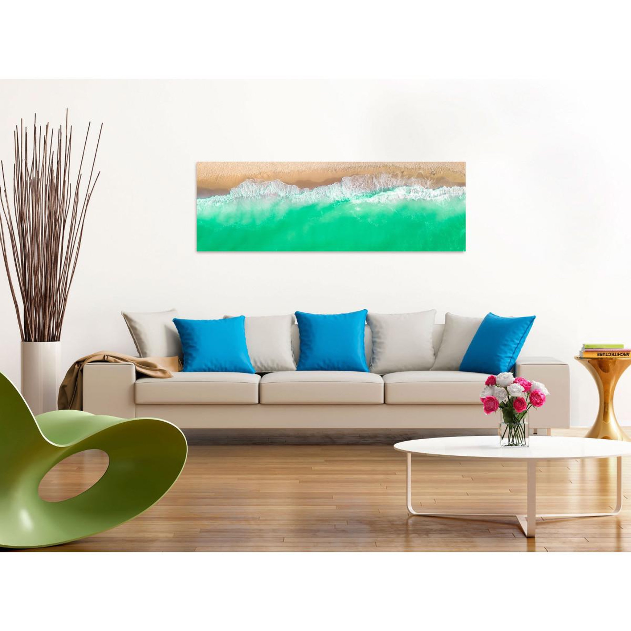 Voir la diapositive 2 : Paris Prix Tableau Imprimé  Coast Narrow Green