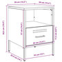 Voir la diapositive 6 : VIDAXL Tables de chevet 2 pcs jaune moutarde 36x39x50,5 cm acier