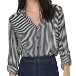 JACQUELINE DE YONG Chemise à Rayures Blanc/ Femme JDY  aurel. Coloris disponibles : Bleu