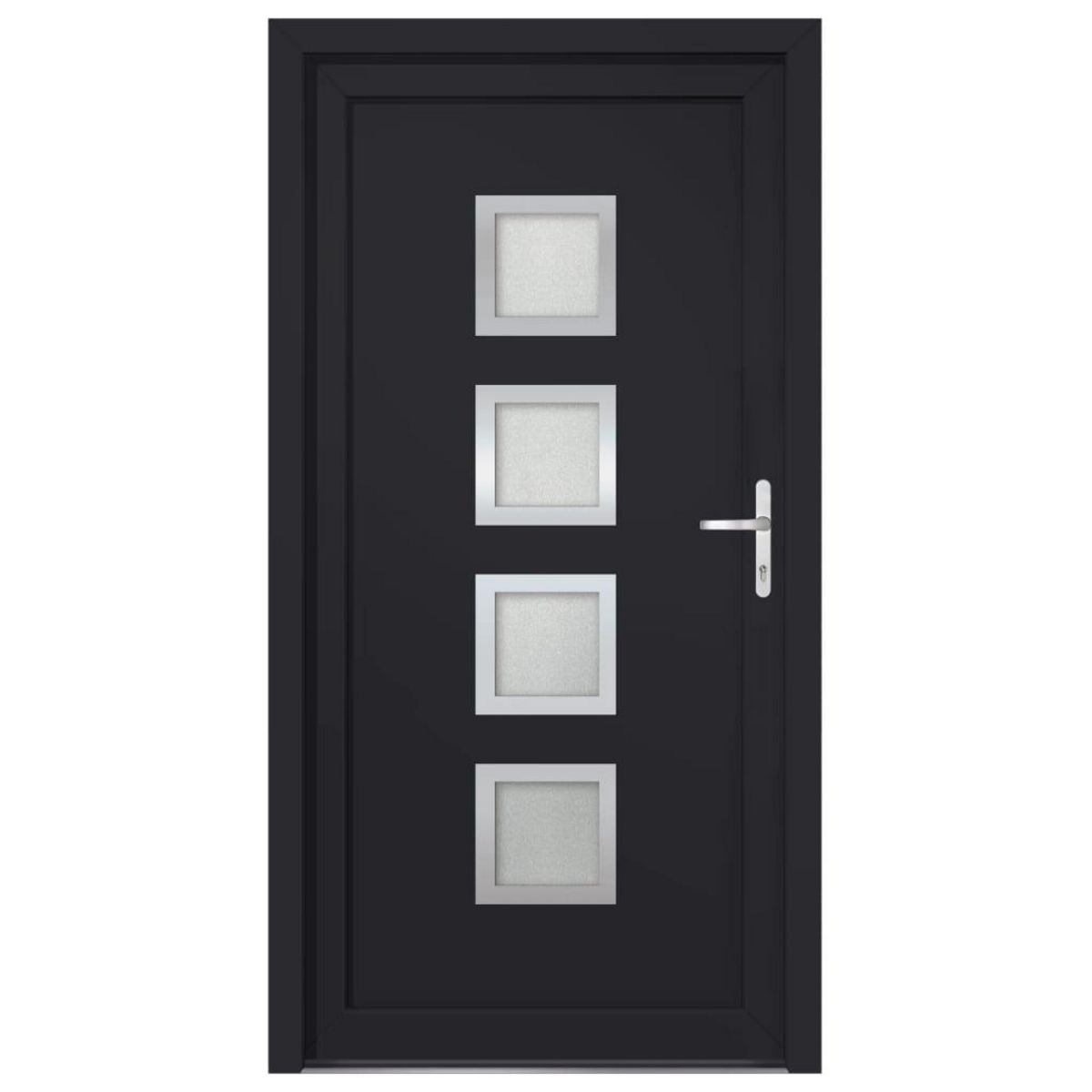 VIDAXL Porte d'entree anthracite 98x190 cm PVC