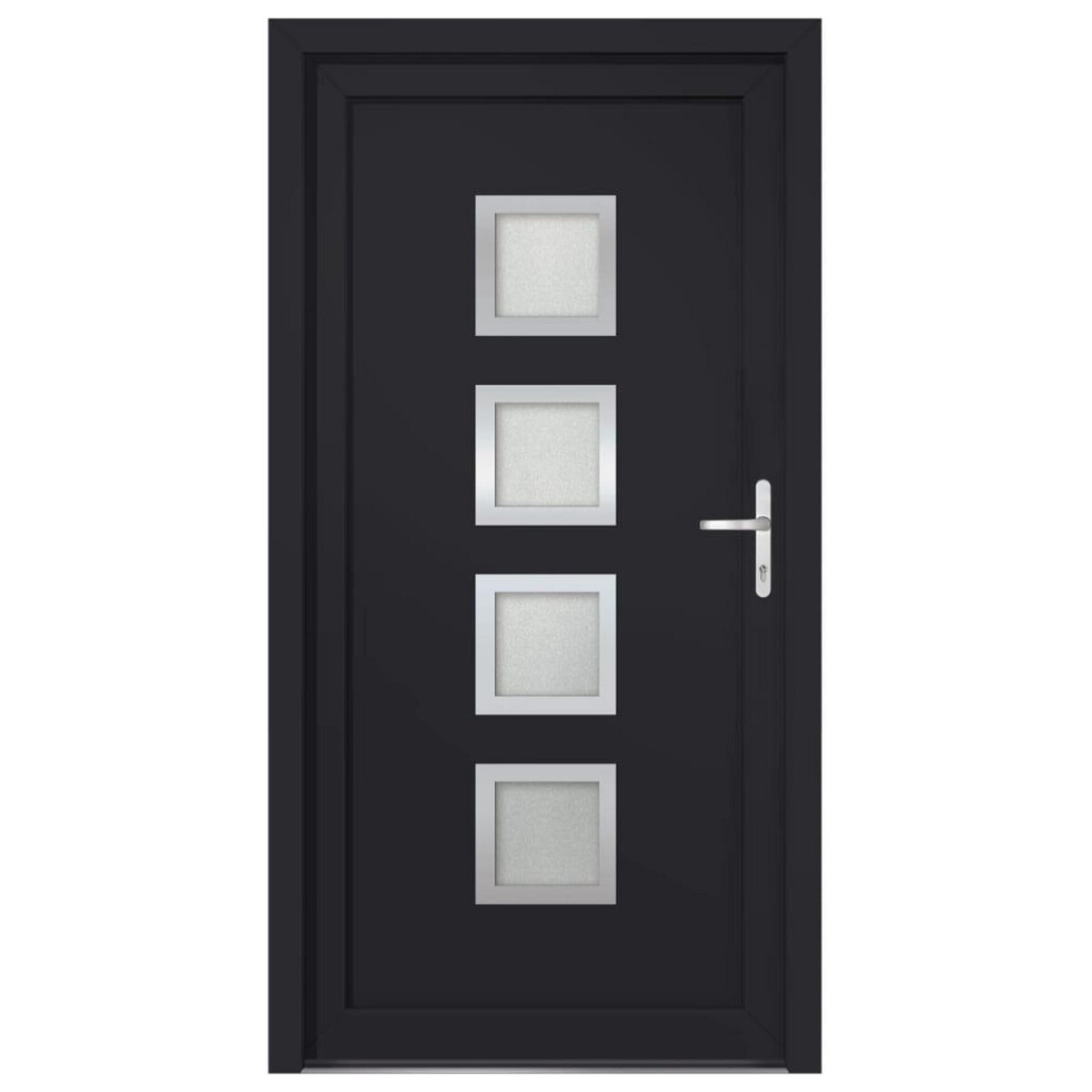 VIDAXL Porte d'entree anthracite 98x190 cm PVC