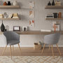 Voir la diapositive 5 : Rendez vous déco Lot de 2 chaises en tissu gris clair et pieds en métal-Chiara