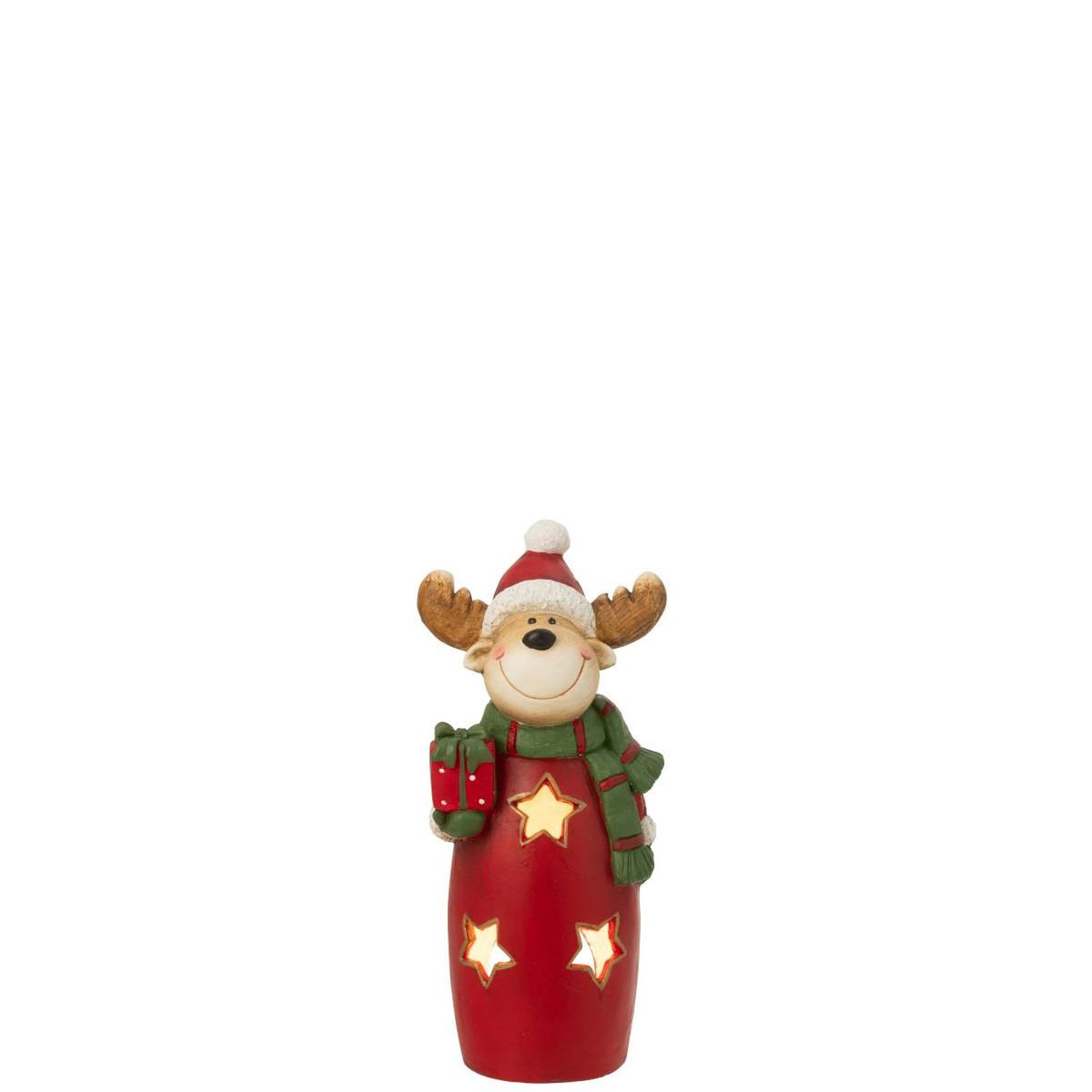 Voir la diapositive 2 : J-LINE Photophore renne noël  christmas show  52cm multicolore