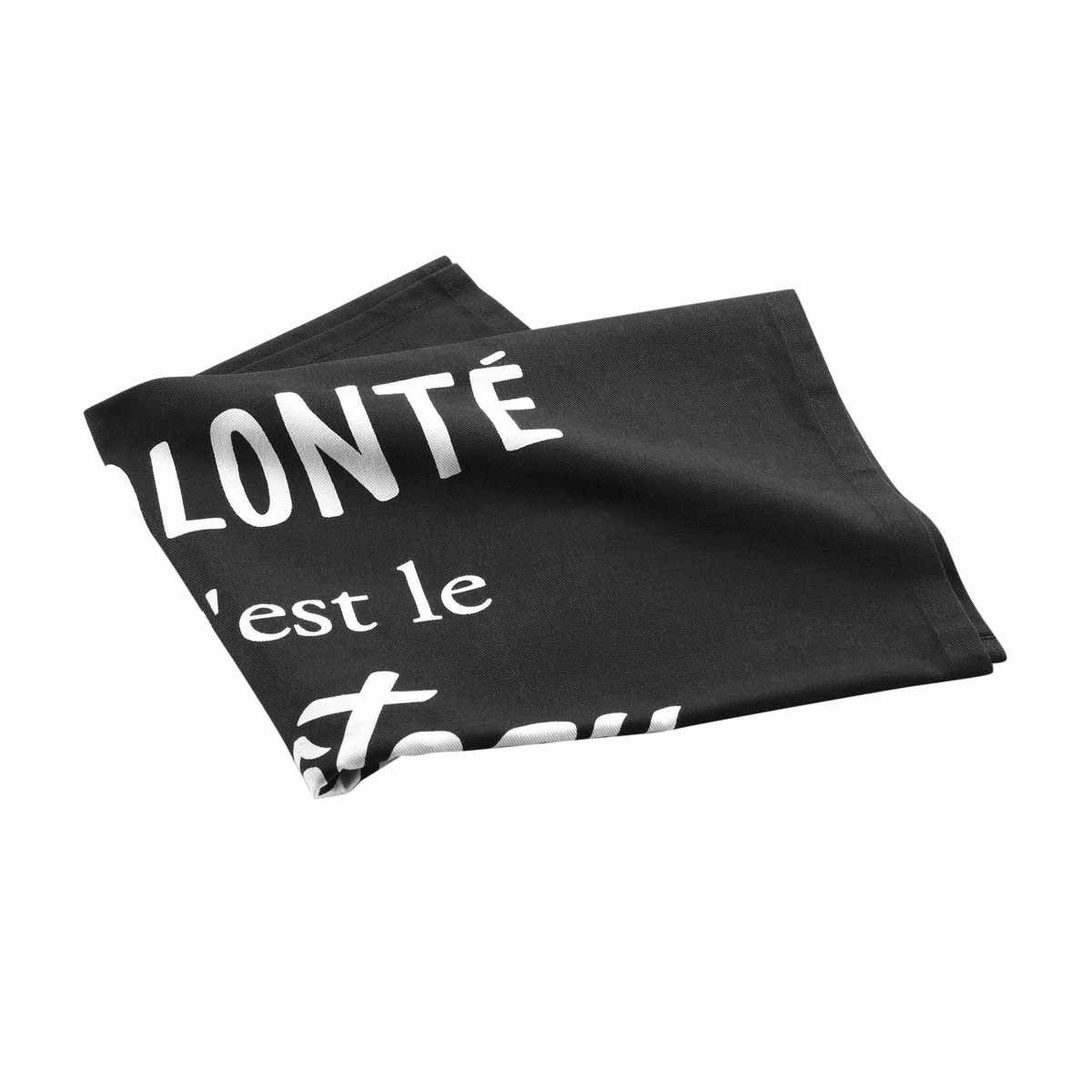 Douceur d'Intérieur Torchon de cuisine  gourmandise  50x70cm noir