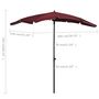 Voir la diapositive 6 : VIDAXL Parasol de jardin avec mat 200x130 cm rouge bordeaux