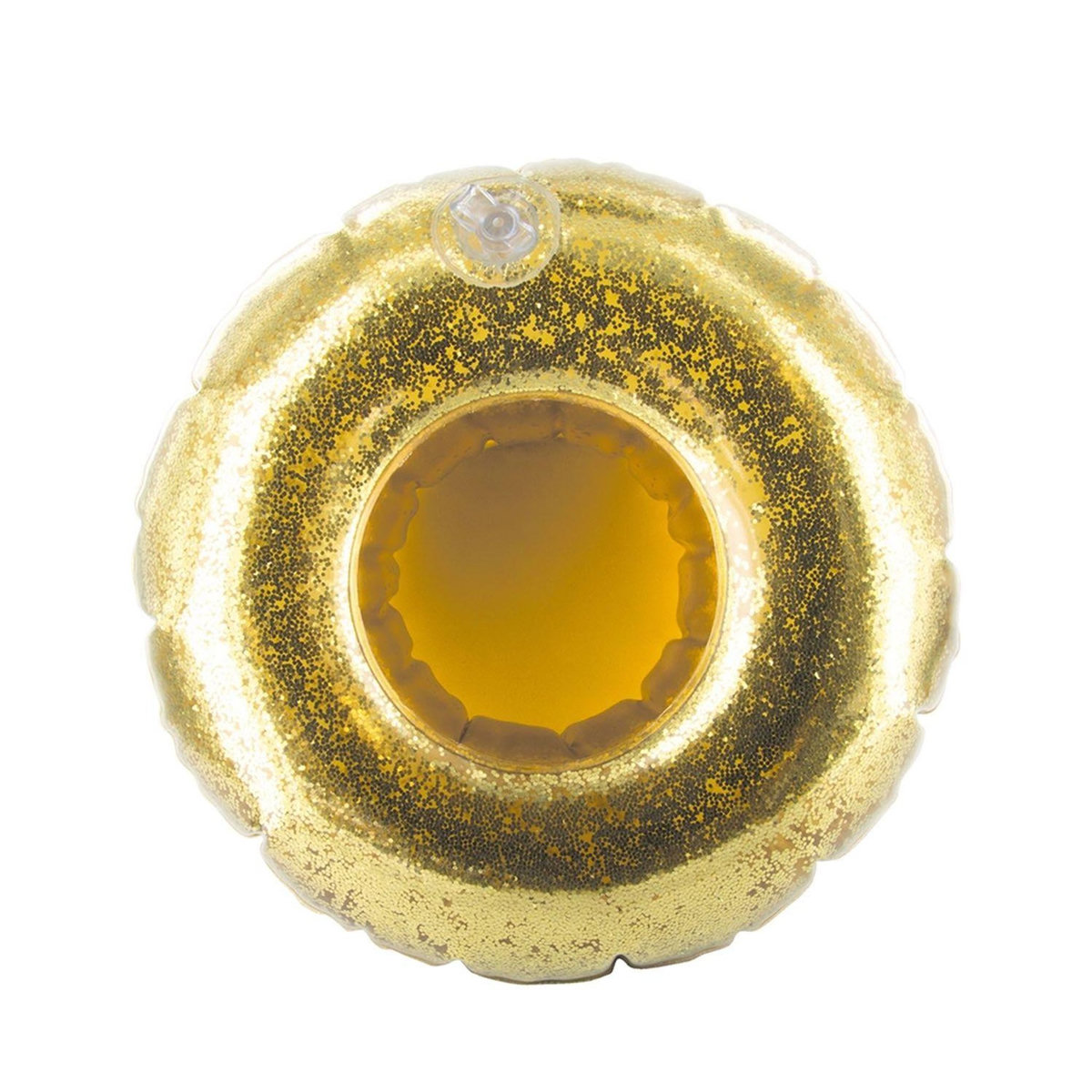 Jet lag Porte gobelet gonflable Paillettes - Diam. 18 cm - Doré