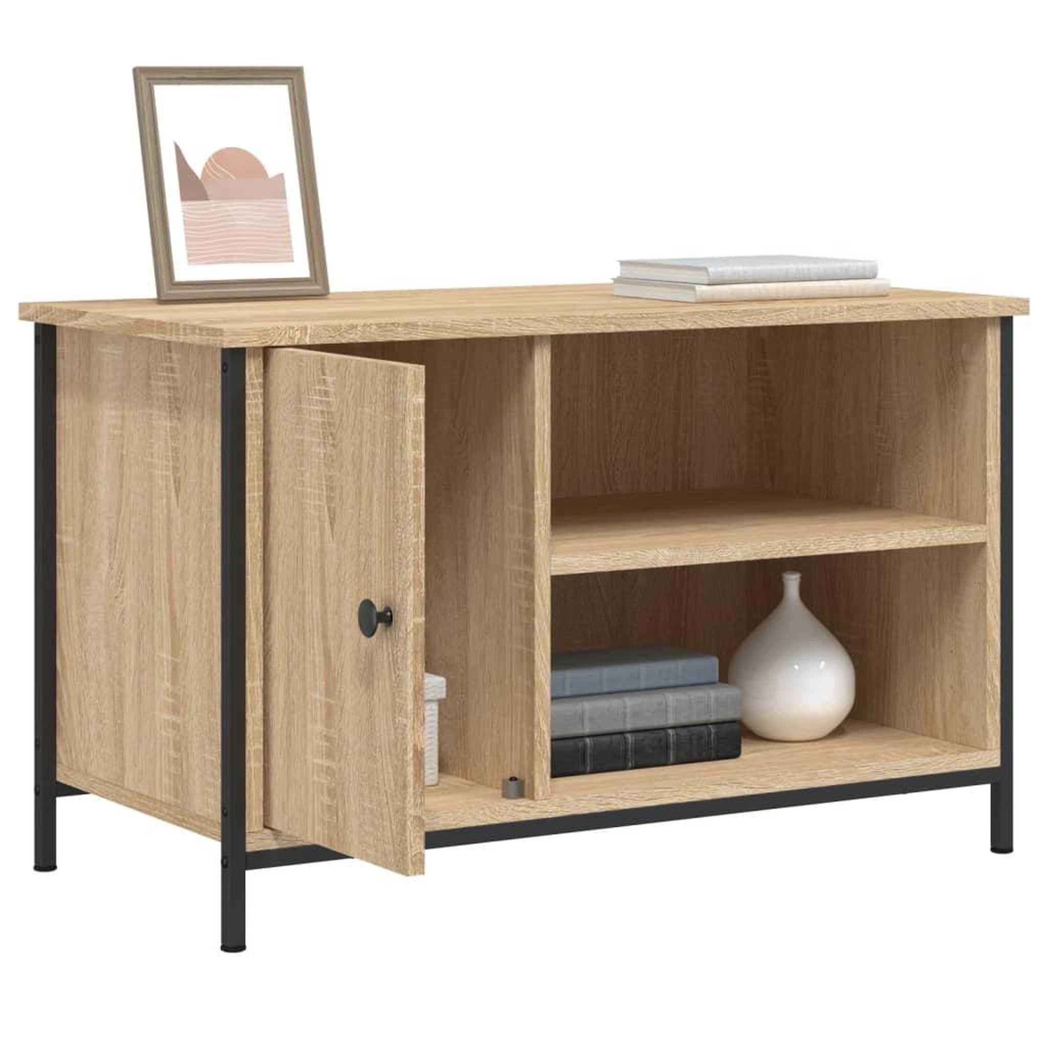 Voir la diapositive 4 : VIDAXL Meuble TV Chene sonoma 80x40x50 cm Bois d'ingenierie