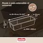 Voir la diapositive 3 : ZENKER Lot avec 1 moule à cake de 28 à 40 cm, 1 spatule Zenker et 2 bols à mixer en inox Fackelmann