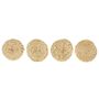 Voir la diapositive 1 : Paris Prix Lot de 4 Dessous de Verre en Jute  Rond  10cm Naturel