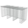 Voir la diapositive 2 : VIDAXL Mur en gabion pour poubelle Acier galvanise 270x100x130 cm