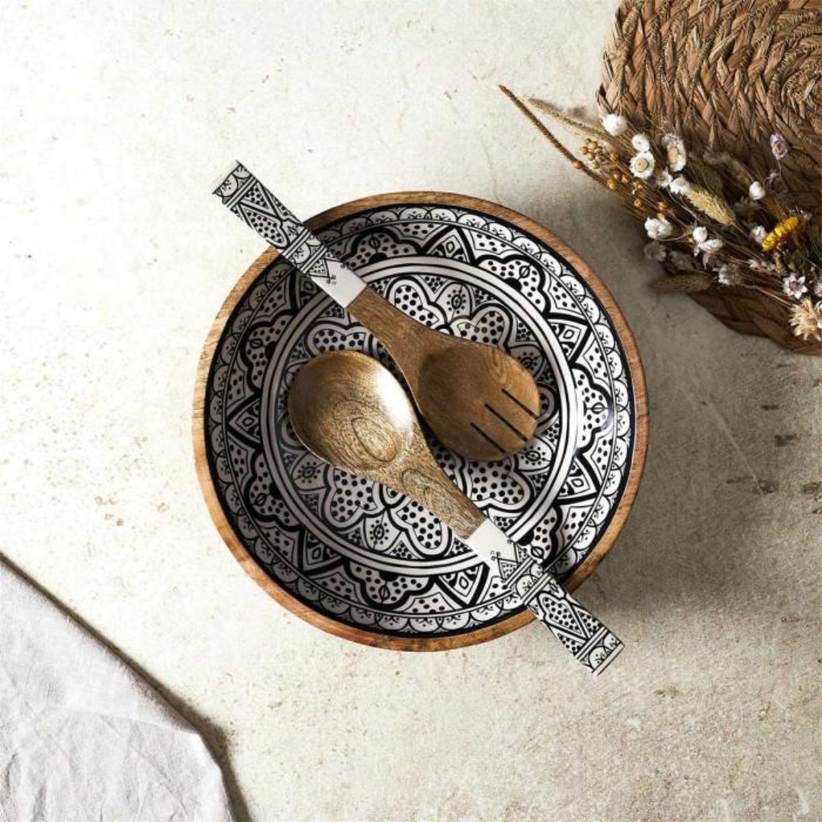 Paris Prix Saladier en Bois  Dune  33cm Noir