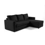 Voir la diapositive 2 : BEST MOBILIER Martha - canapé d'angle réversible 4 places - convertible avec coffre - en tissu
