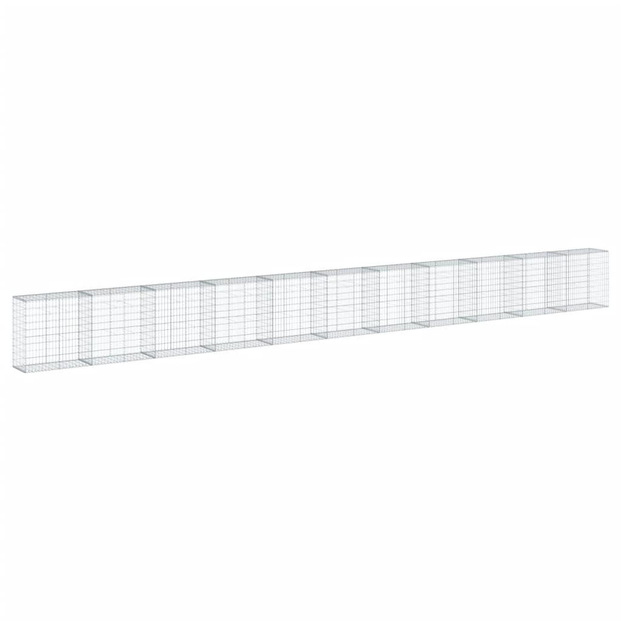 Voir la diapositive 5 : VIDAXL Panier gabion avec couvercle 1100x50x100 cm fer galvanise
