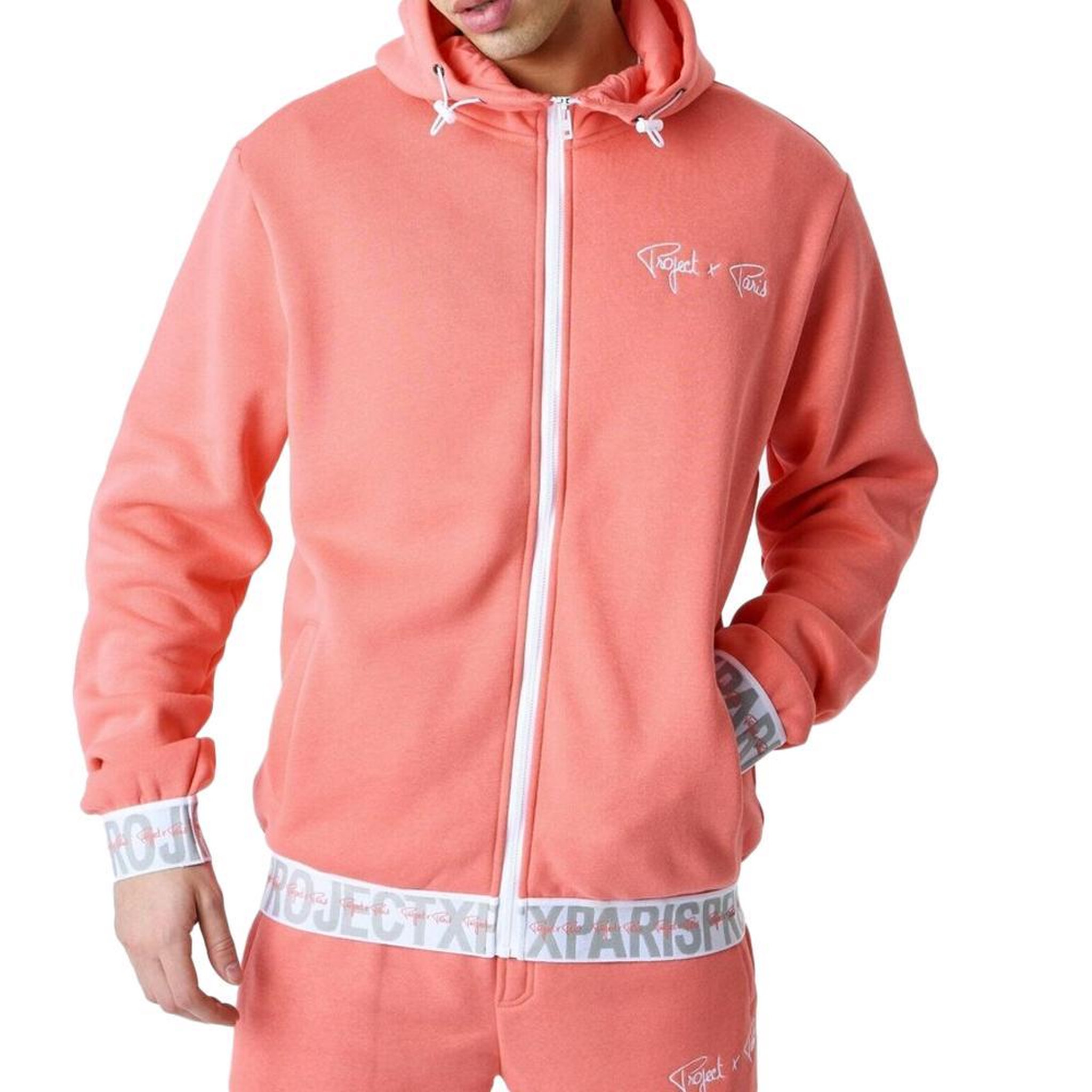 Project X Sweat à capuche zippé rose homme project x paris logote. Coloris disponibles : Rose