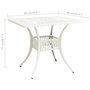 Voir la diapositive 6 : VIDAXL Table de jardin Blanc 90x90x73 cm Aluminium coule