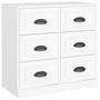 Voir la diapositive 6 : VIDAXL Buffets 2 pcs blanc bois d ingénierie