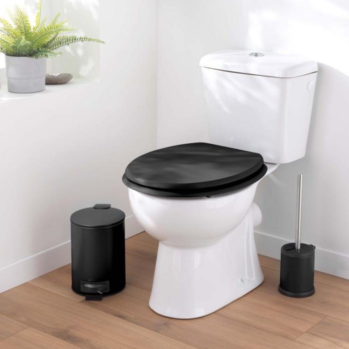 Paris Prix Brosse WC en Métal  Matteis  38cm Noir