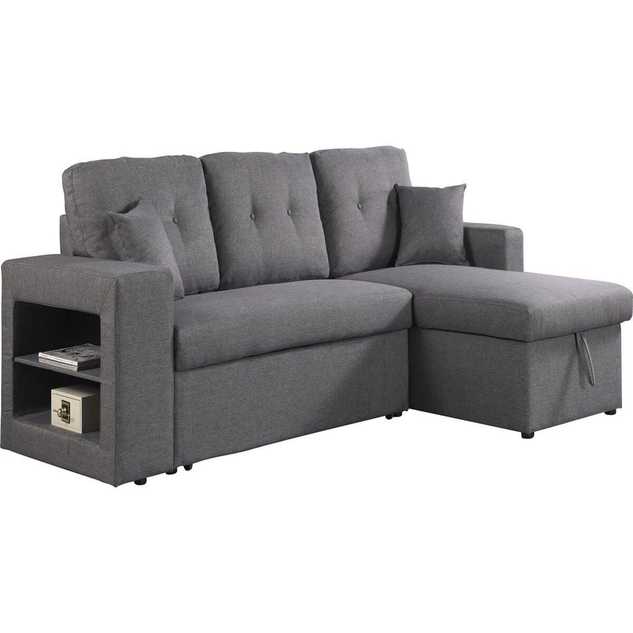 Habitat et Jardin Canapé d'angle convertible/réversible  axel  - 3 places - gris