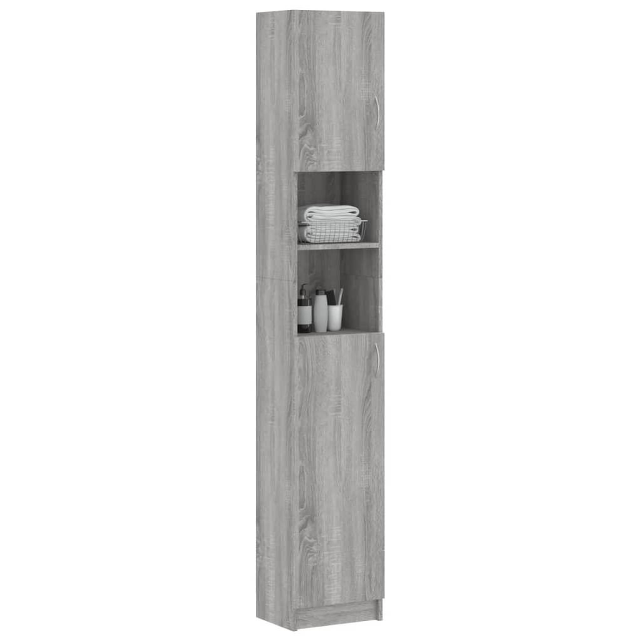 Voir la diapositive 3 : VIDAXL Armoire de bain Sonoma gris 32x25,5x190 cm Bois d'ingenierie