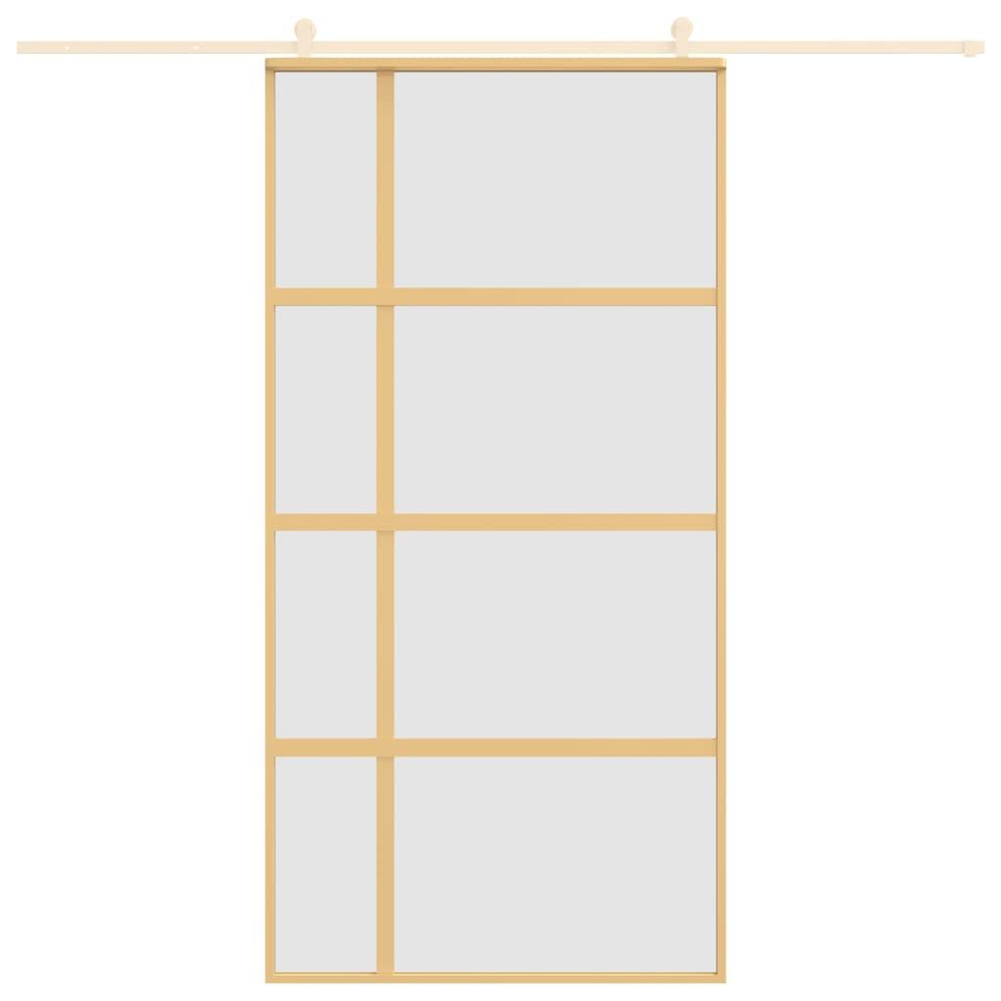 Voir la diapositive 3 : VIDAXL Porte coulissante dore 102,5x205 cm verre ESG depoli aluminium